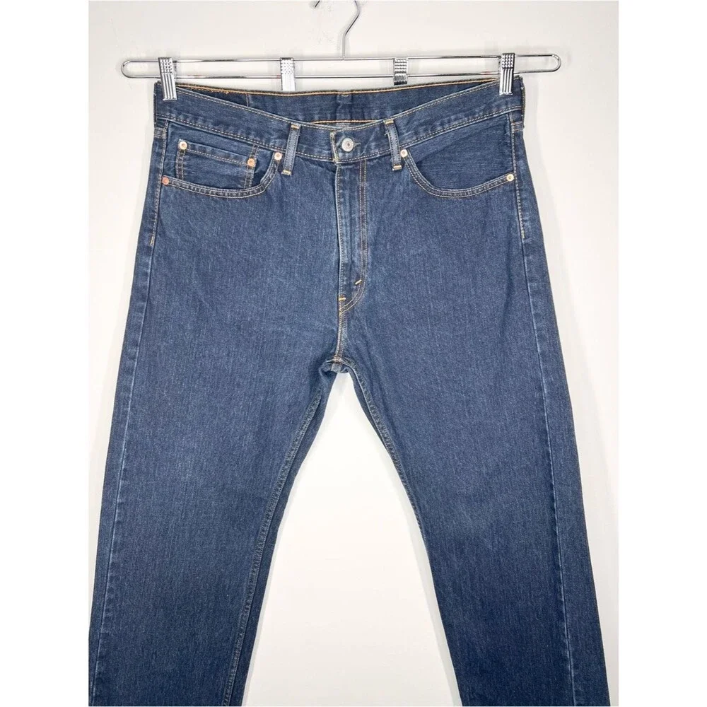 Levi’s 505 Regular Fit Dark Wash Jeans Straight Leg 36 x 32
